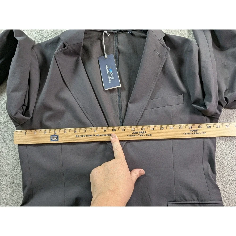 Vineyard Vines OTG Blazer Mens 38R Dark Gray Performance Sport Coat New